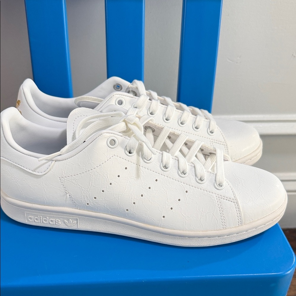 Adidas Classic White Leather Sneakers Brand New size 10 woman or 8.5 man